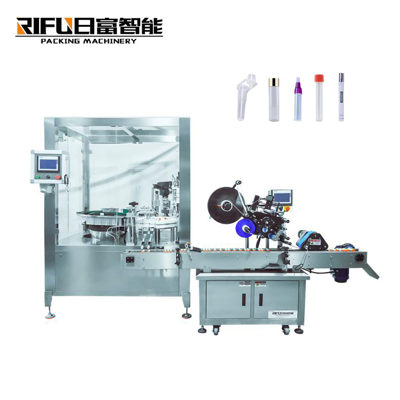 Automatic covid-19 testing tube reagent filling capping labeling line