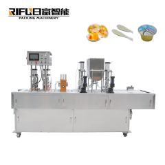 Automatic liquid roll film cup filling sealing machine/cup filler sealer machine