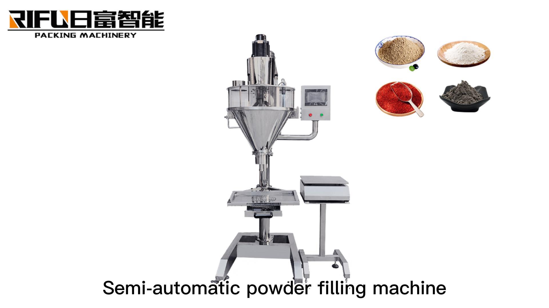 Test video of semi auto powder filling machine