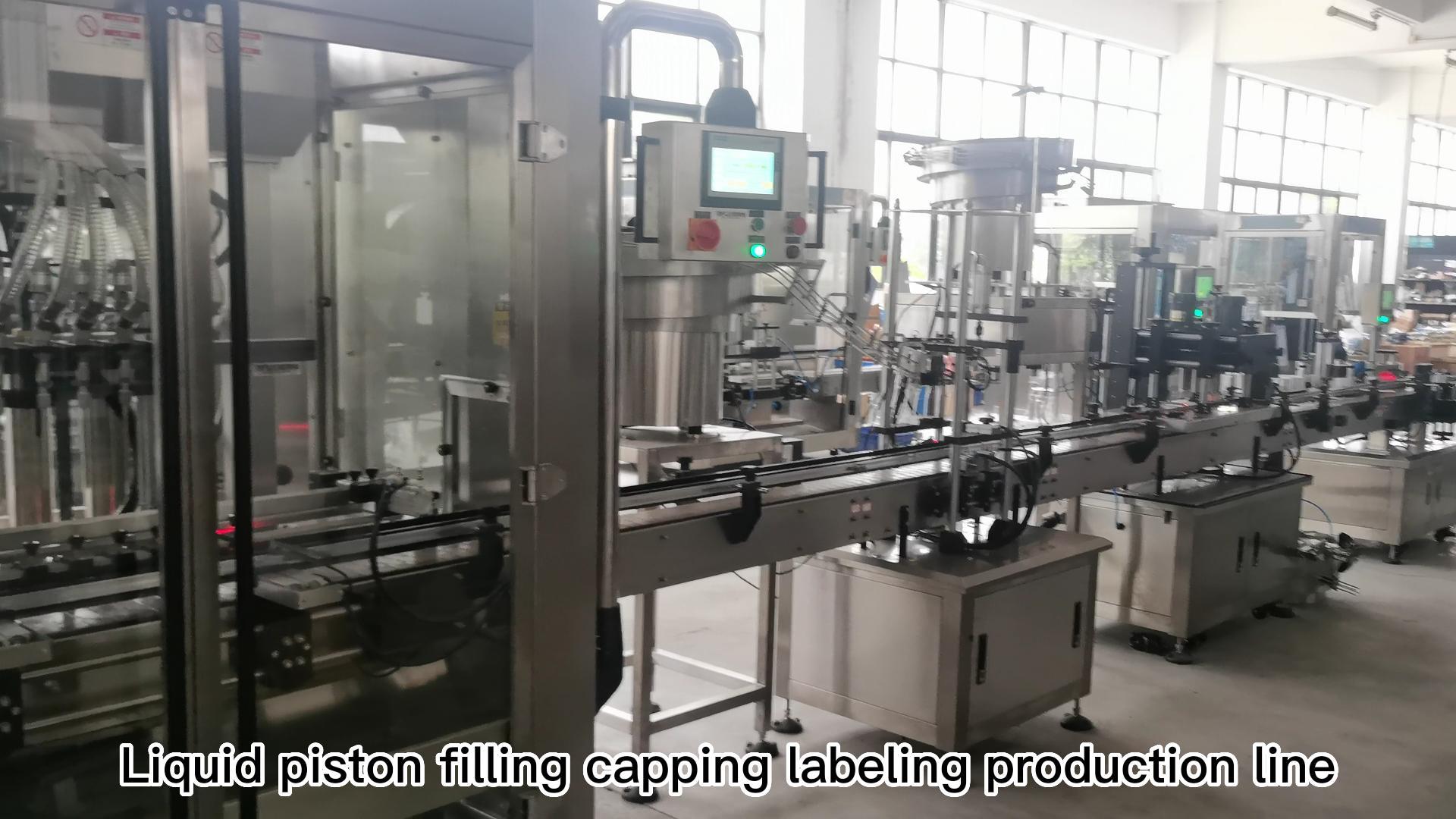 Tested piston liquid filling capping labeling production line