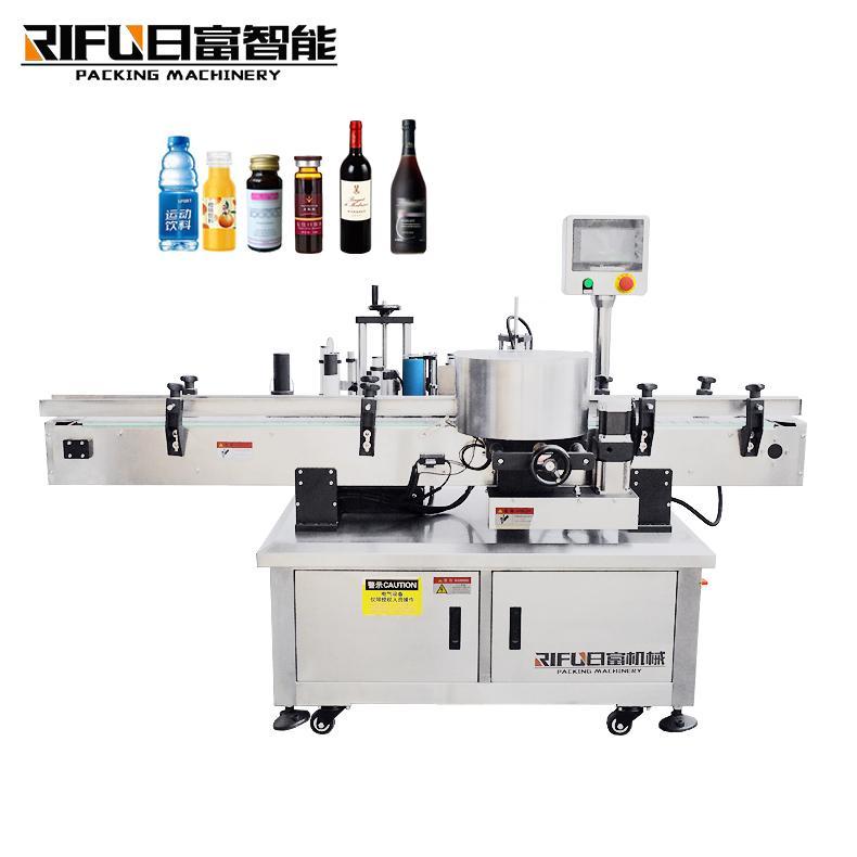 Automatic corner & circle or semi-circle round bottle self-adhesive sticker labeling machine