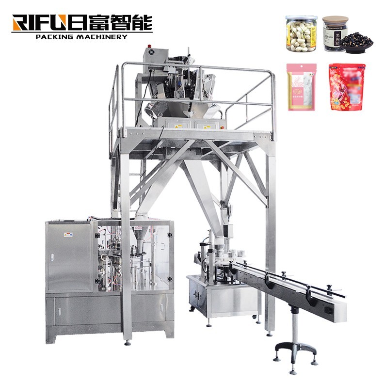 Automatic Bugle Granule Seeds Snack Dried Fruit Triangle Bag Sachet Packing Machine