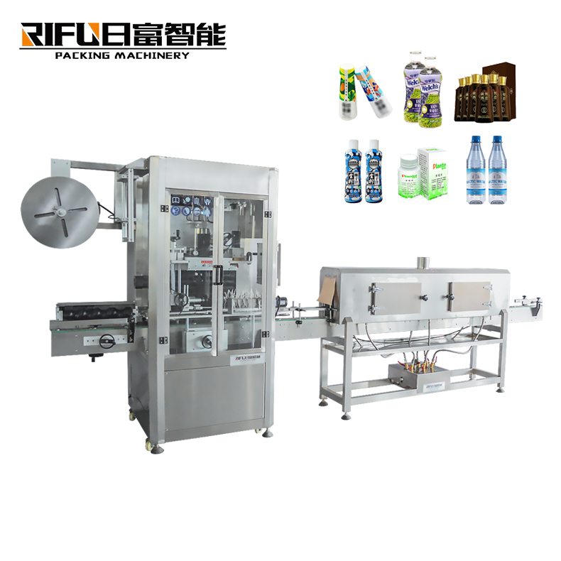 Desktop round bottle labeling machine with real-time printer