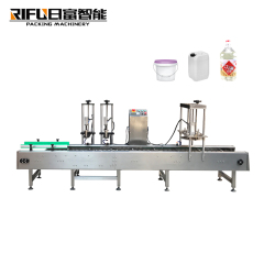 Semi Automatic 5-50L Plastic Barrel Drum Bucket Liquid Weighing Filling Capping Machine