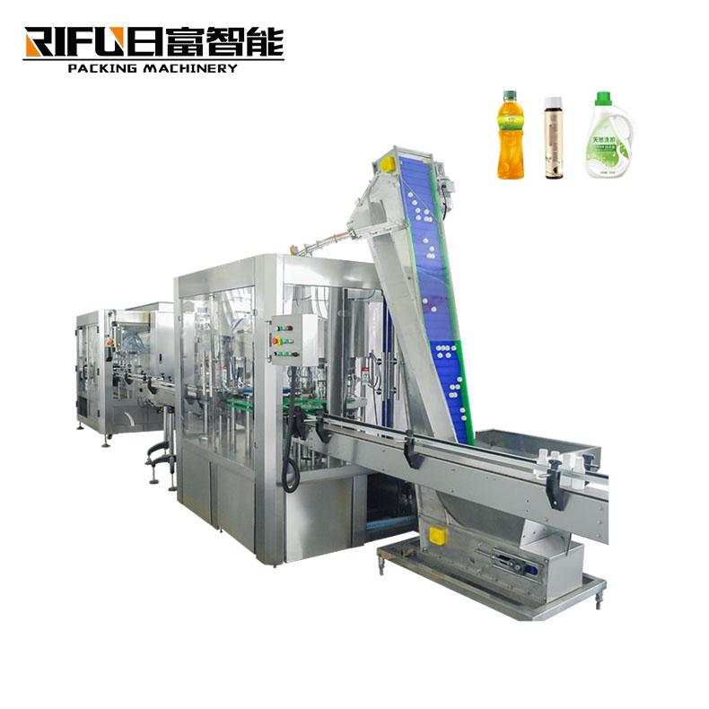 Automatic peanut oil/juice/chili sauce filling capping labeling machine production line