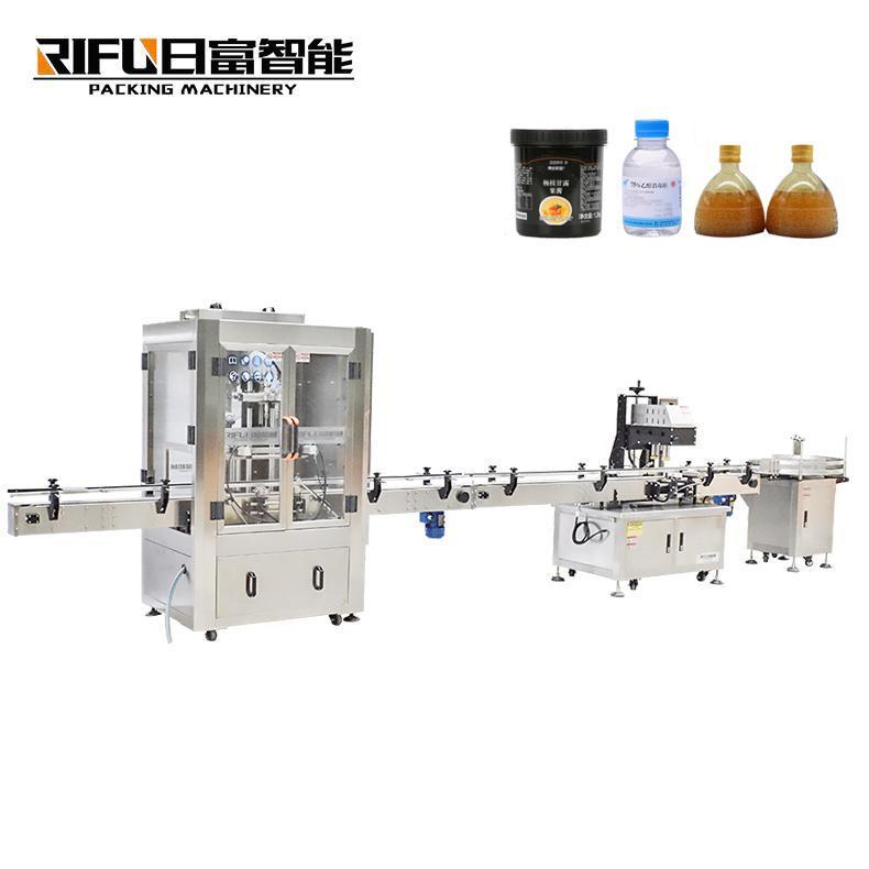 Automatic filling capping production line for paste jam ketchup honey juice