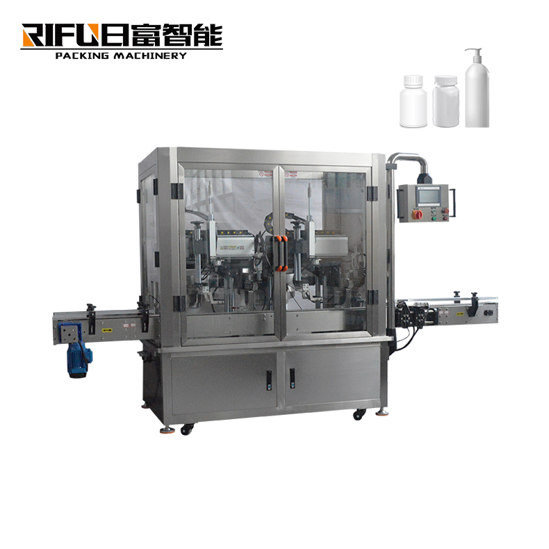 Automatic barrel bucket drum servo capping machine