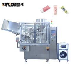 Automatic Cream Cosmetic Soft Tube Filler Sealer Machine with Water Chiller