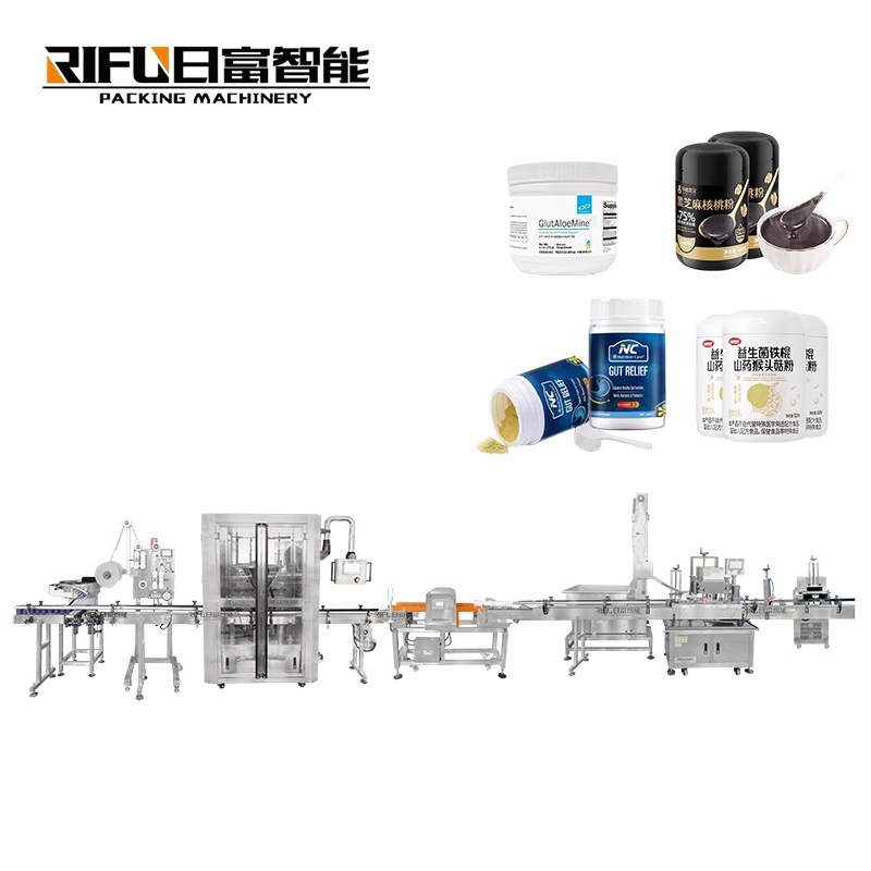 Automatic Immune-boosting Health Powder Filling Capping Heat Sealing Packaging Line