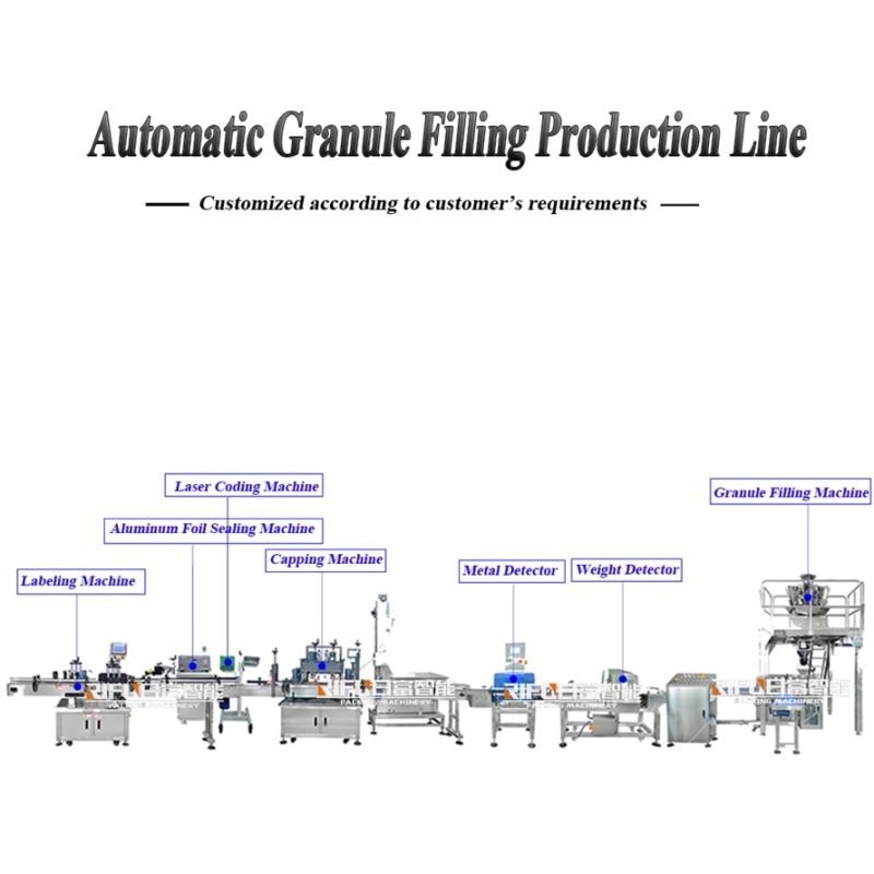 Automatic Gumdrop Gummy Candy Filling Production Line Particle Packaging and Filling Line