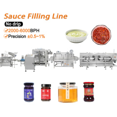 Tomato Sauce Blueberry Sauce Jars Washing Drying Filling Capping Production Line