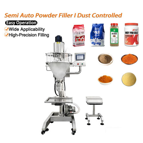 Dust-Free Semi-automatic Auger Powder Filler| For Food, Pharma &amp; Chemical Powders