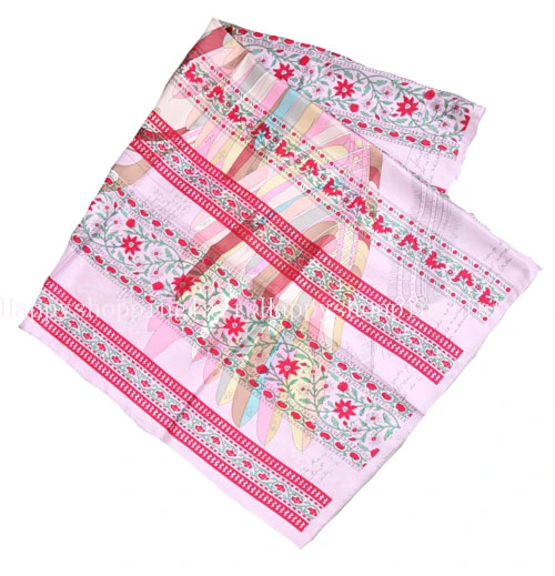 Square 14MM 140cm Twill Silk hand Rolled Edges Scarf TWIE-89626D