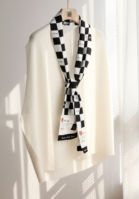 Twill silk  maxi-twilly slim scarf TWIF-20382