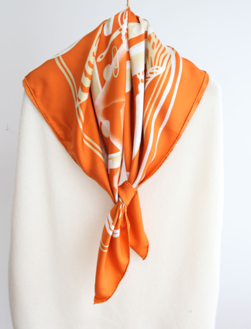 Square16MM 90cm  Twill  silk hand Rolled Edges Scarf