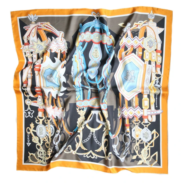 Square14MM 90cm Twill Silk hand Rolled Edges Scarf