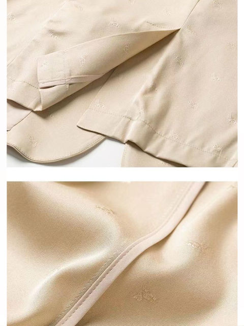 Three Quarter Sleeve Silk Suit Coat
