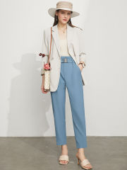 High Waist Casual Suit Pants