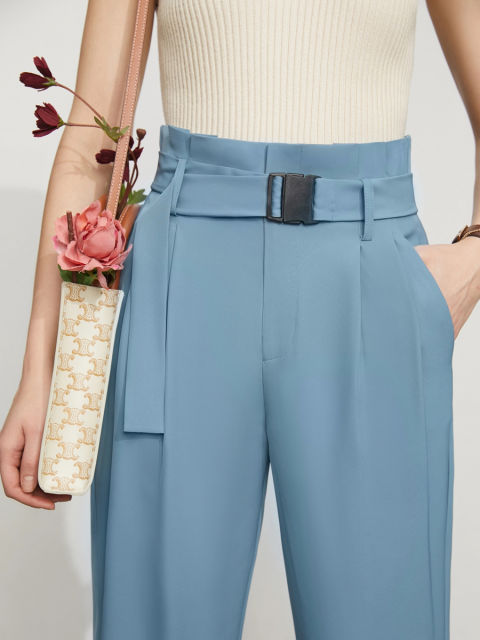 High Waist Casual Suit Pants