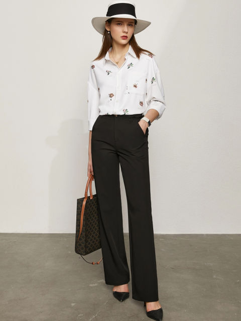 Straight-leg Casual Suit Pants