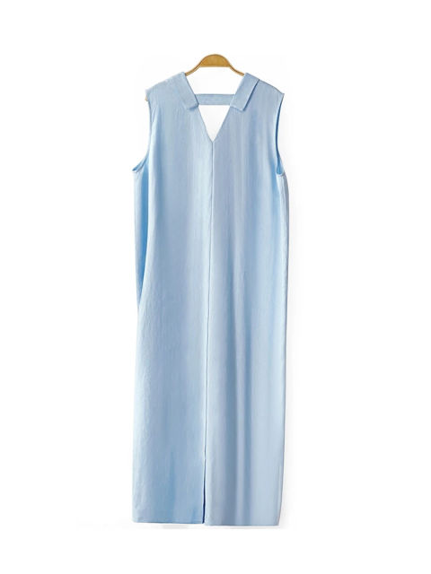 Sleeveless V-neck Linen Dress