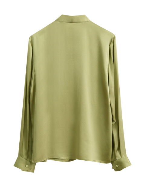 V-neck Silk Summer Blouse