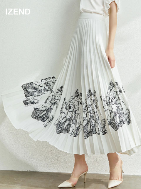 A-line Pleated Summer Skirt