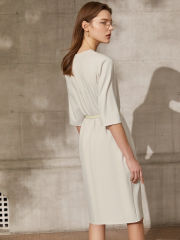 V-neck Simplicity Shift Dress