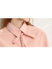 Thin Summer Shirt with Collar Stripe