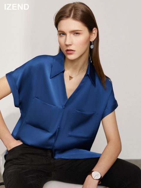 V-neck Office Blouse