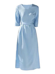 Light Blue Silk Dress