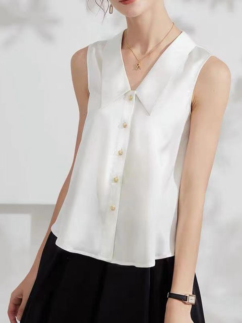 Sleeveless Silk Top