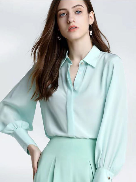 Bishop Sleeve Summer Silk Shirt