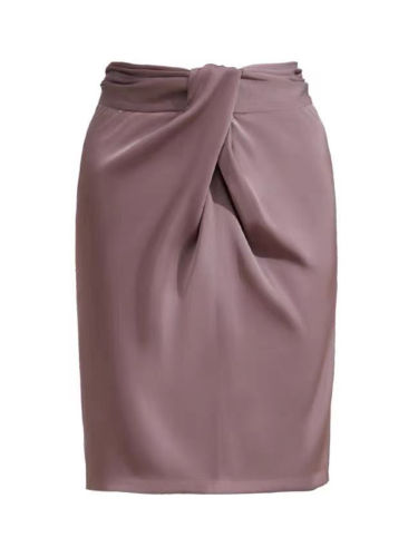 Silk Buttock Waistline Skirt