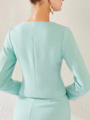 Tiffany Blue Evening Suit Top