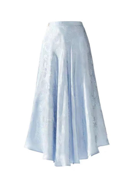 Floral Satin Silk Skirt