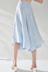 Floral Satin Silk Skirt