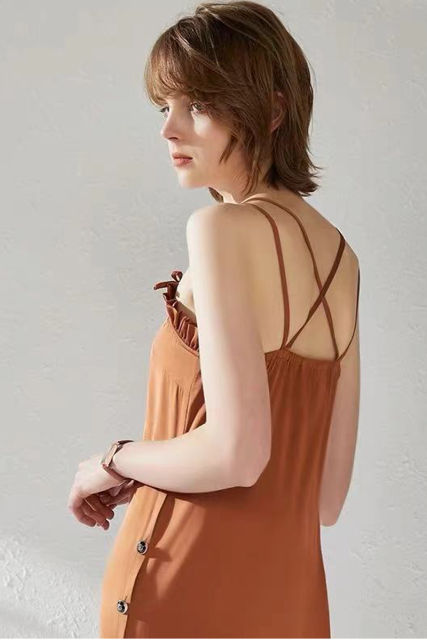 Camisole Dress with Sided Button