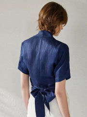 Back Bow Tie Kimono Shirt