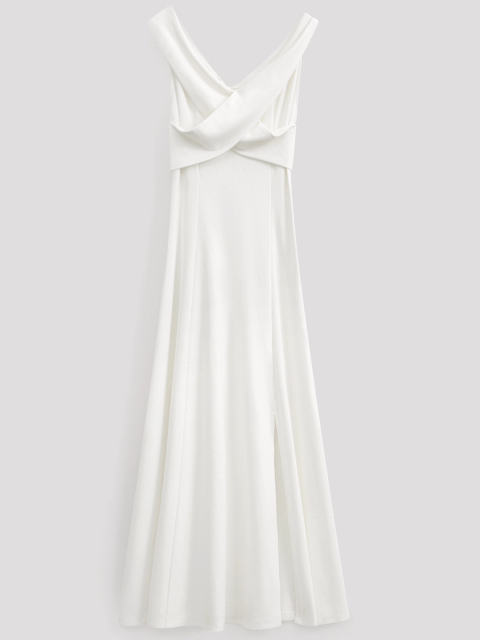 Formal Midi Prom Dress in White