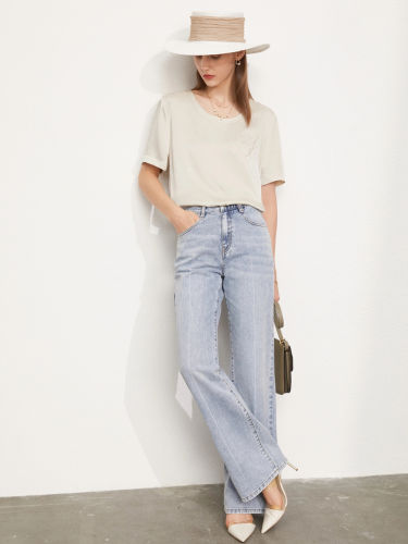 Washed Flare Jeans