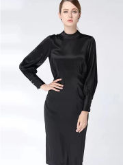 Black Evening Silk Dress