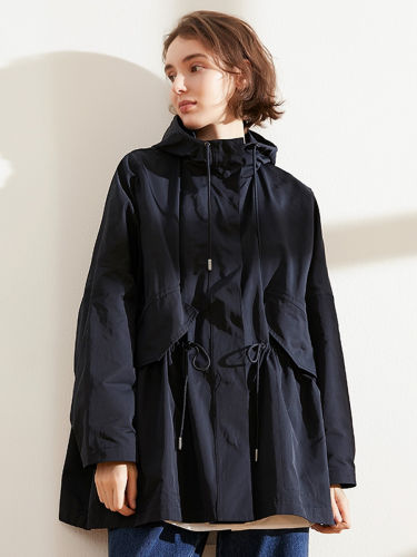 Casual Hooded Cotton Trench Coat