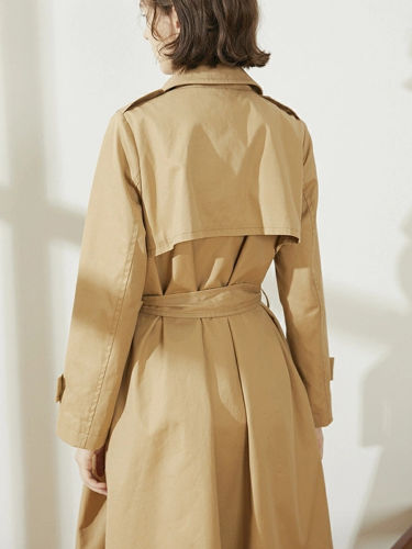 Mid-length Double-breasted Casual Trench Coat