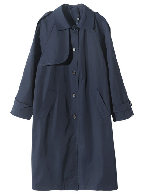 Mid-length Single-breasted Casual Trench Coat