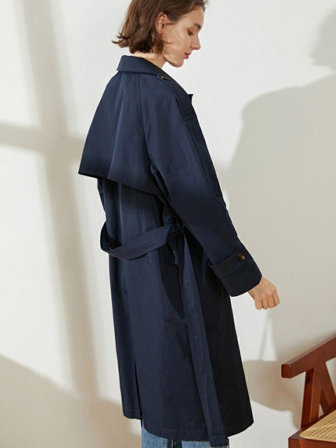 Mid-length Single-breasted Casual Trench Coat
