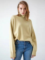 Loose High Collar Cashmere Sweater