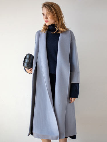 Double Sided Knee Length Wool Coat