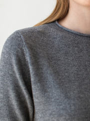 Short Sleeve Midi Crew Neck Sweater Dress