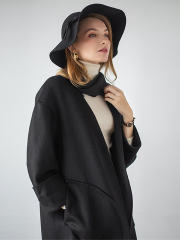 Double Sided Knee Length Wool Coat